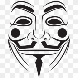 Jpg Freeuse Library Anonymous Drawing Vendetta Mask - Adesivi Bianco E Nero Clipart
