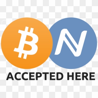 Bitcoin & Namecoin Accepted Here Sign - Bitcoin Logo Accepted Png Clipart