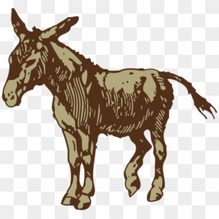 Horse Drawing Free Commercial Clipart - Donkey Royalty Free - Png Download