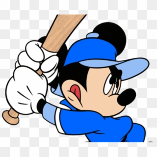 Baseball Clipart Minnie Mouse - Minnie Mouse Playing Baseball - Png Download