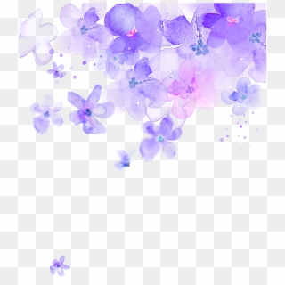 Purple Water Color Flowers Png , Png Download - Clipart Watercolor Flower Png Transparent Png