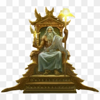 Diety Statue Png - Zeus Sitting On Throne Clipart