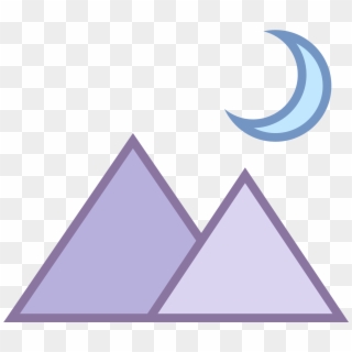 This Icon Contains Two Triangles Representing Mountains - Triangle Clipart