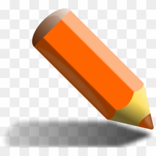Clipart Orange Crayon - Orange Color Pencil Clipart - Png Download