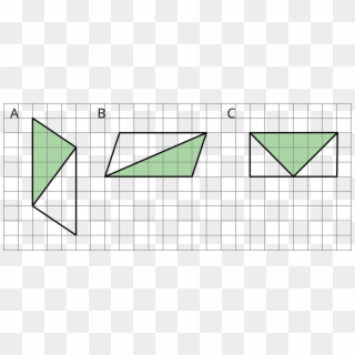 Each Triangle Is Half Of A Parallelogram With An Area - Triangle Clipart