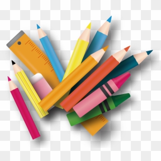 Colored Pencil Stationery Pencils - Colorful Pens Cartoon Png Clipart