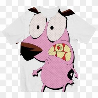 Courage The Cowardly Dog Sublimation Kids T-shirt - Courage The Cowardly Dog Scared Clipart