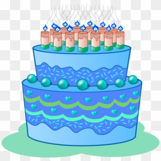 Blue Birthday Cake Clip Art Clipart - Birthday Cake Png Blue Transparent Png