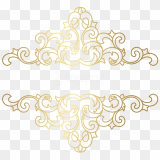 Floral, Gold Png And Vector - Transparent Png Ornament Png Clipart