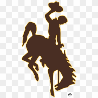Broncos Vector Silhouette - University Of Wyoming Logo Clipart