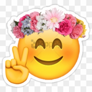Free Png Flower Emoji Transparent Png Image With Transparent - Snapchat Flower Crown Emoji Clipart