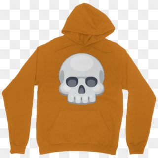 Skull Classic Emoji Adult Hoodie - Sweatshirt Clipart