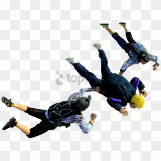 Free Png Triple Skydivers Before Opening Parachute - Skydivers Png Clipart