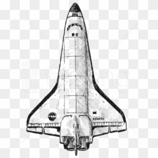 Free Png Download Space Shuttle Black And White Png - Portable Network Graphics Clipart