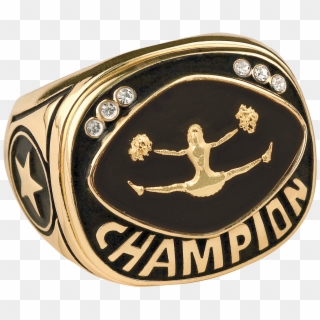 Gold Cheer Champion Ring - Basketball Championship Ring Clipart