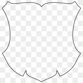 Free Png Shield Template Png Png Image With Transparent - Line Art Clipart