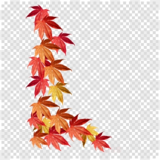 Leaf Autumn Tree Transparent Thanksgiving Border Transparent - Autumn Leaves Border Png Clipart