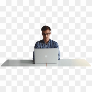 Free Png Download Man Working On Imac Png Images Background - Man Work Laptop Png Clipart