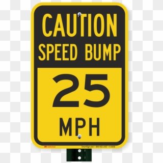Caution Speed Bump Sign - Sign Clipart