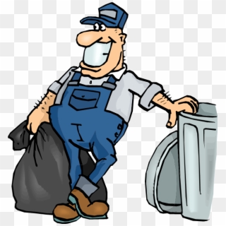 Trash Clipart Garbage Worker - Garbage Man Cartoon - Png Download