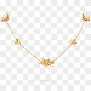 Frivole Necklace, 9 Flowers, Gold - Necklace Clipart