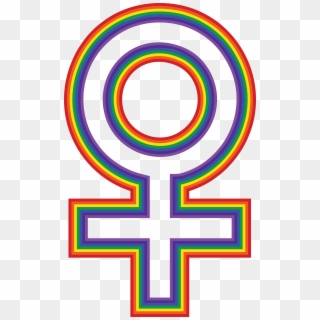 Free Clipart Of A Rainbow Female Gender Symbol - Gender Symbol - Png Download