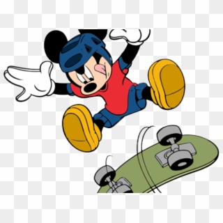 Skateboard Clipart Mickey Mouse Clubhouse - Skateboard Mickey Png Transparent Png