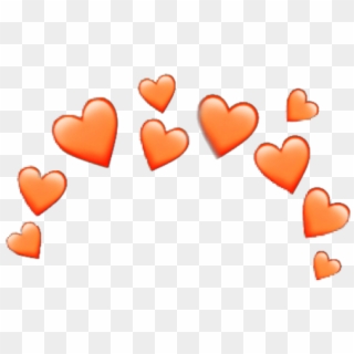 #orange #heart #crown #heartcrown #sticker #random - Broken Heart Crown Png Clipart