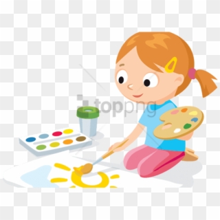 Free Png Kids Painting Clipart Png Png Image With Transparent - Child Painting Clip Art