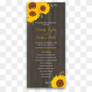 Sunflowers Png Rustic - Lord's Prayer With Sunflowers Clipart