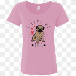 I Love My Pug - Magical T Shirt Design Clipart