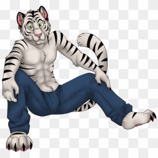 Clifford The White Tiger Commission By Sweentastic - Male White Tiger Furry Clipart