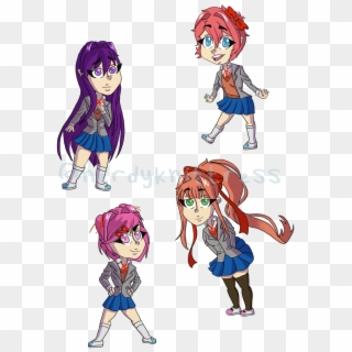 #dokidokiliteratureclub Stickers Are All Done Ready - Cartoon Clipart