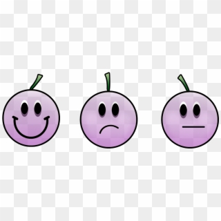 Grape Smiley Faces - Smiley Clipart