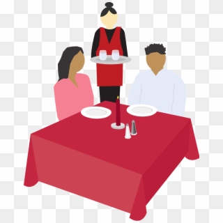 Dining Clipart Family Talk - Restaurant Table Clipart - Png Download