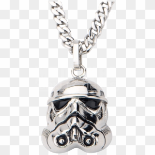 Mens Stainless Steel 3d Stormtrooper Helmet Necklace - Locket Clipart