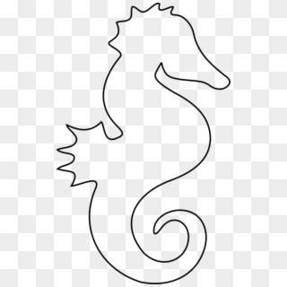Black And White Library Free Image On Pixabay Ocean - Template Of A Seahorse Clipart