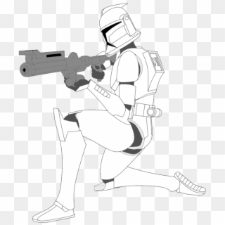 With Dc A - Clone Trooper Drawing Clipart