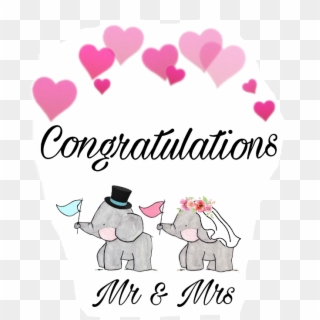 #wedding #couple #elephants #love #congratulations - Blue Heart Crown Clipart