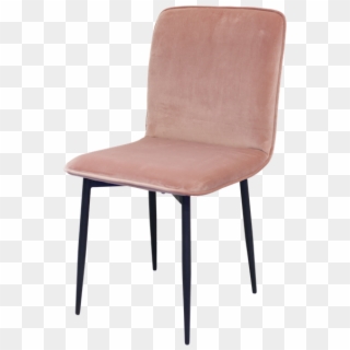 Lucio Sidechair, Pink Velvet - Chair Clipart
