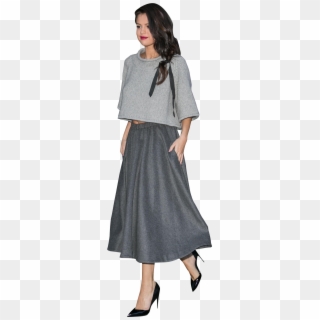 Dress Png, Gray Dress, Selena Gomez, Gray Dress Outfit, - A-line Clipart