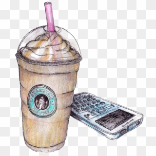 Coffee Drawing Milkshake Starbucks Latte Png File Hd - Cute Starbucks Drinks Transparent Clipart