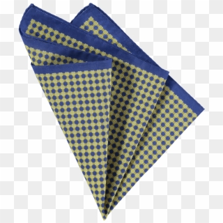 Cotton Pocket Square Geometric Blue - Clothing Clipart