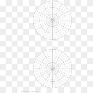 Printable Polar Coordinate Graph Paper - Circle Clipart