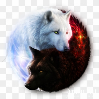 Image Result For Yin Yang Wolf - Yin And Yang Wolf Clipart