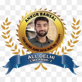 Current Top Rankers 2018 Ankur Bansal Cma Delhi Rank - Club De Tennis De Table Clipart