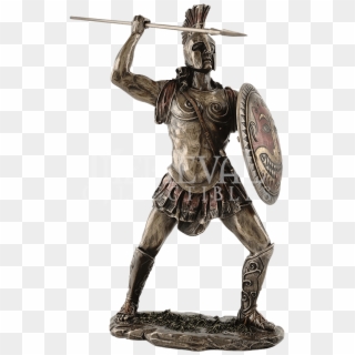 Spartan Hoplite Warrior With Spear Statue - Hoplite Statue Clipart