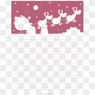 Christmas Santa Ruled Paper - Christmas Day Clipart