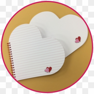 Heart Shaped Lined And Sketch Paper - Heart Clipart