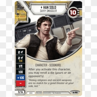 Han Solo Savvy Smuggler - Star Wars Destiny Luke Starter Clipart
